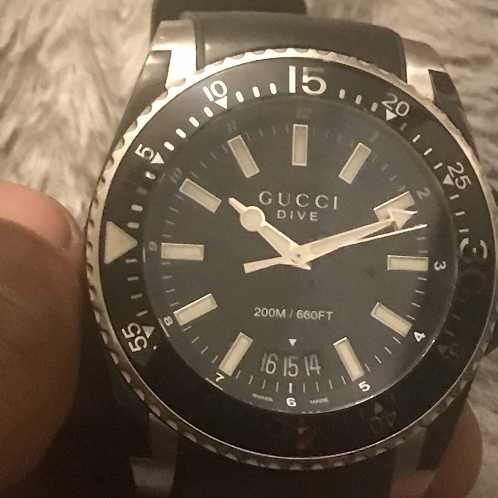 Black Gucci Dive Watch